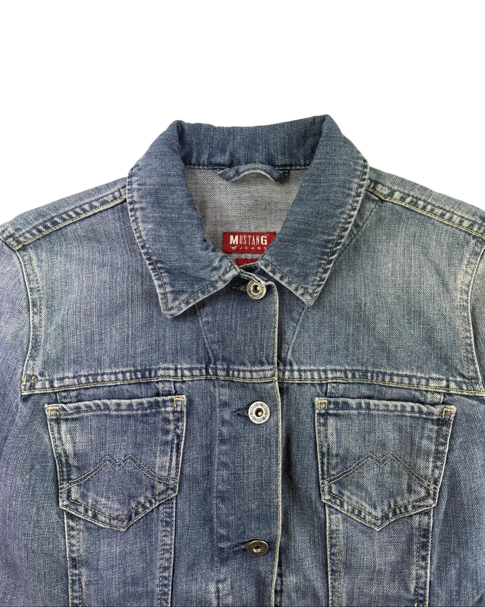 Vintage Mustang Jeans denim jacket – detail view, size S