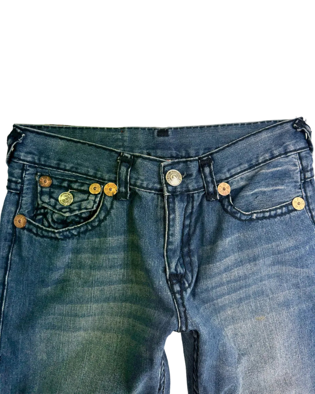 Vintage True Religion Billy Super T Jeans – front detail, size W34 L33