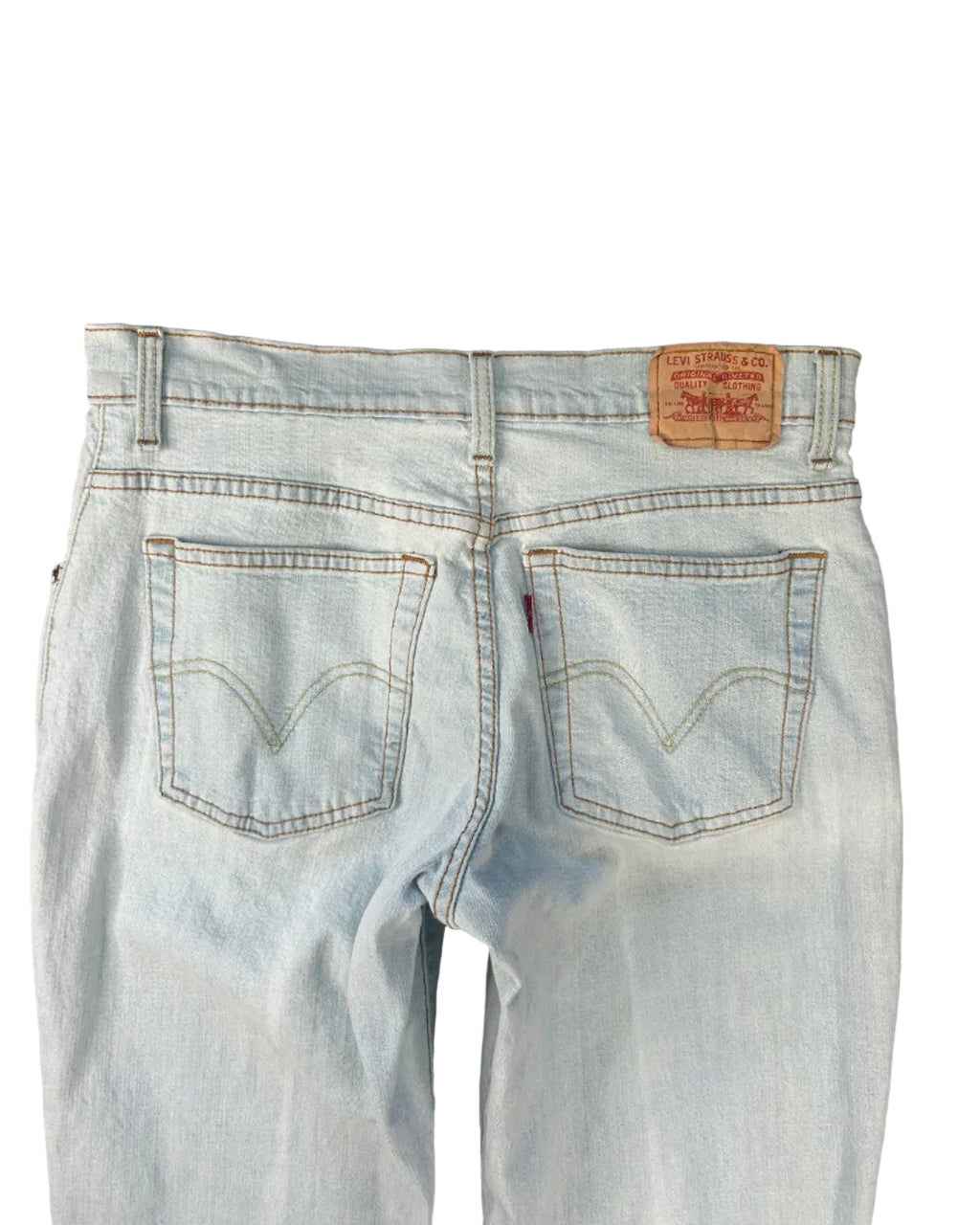 Vintage Levi's 550 relaxed bootcut farkut tasku lähikuva, koko W30 L28