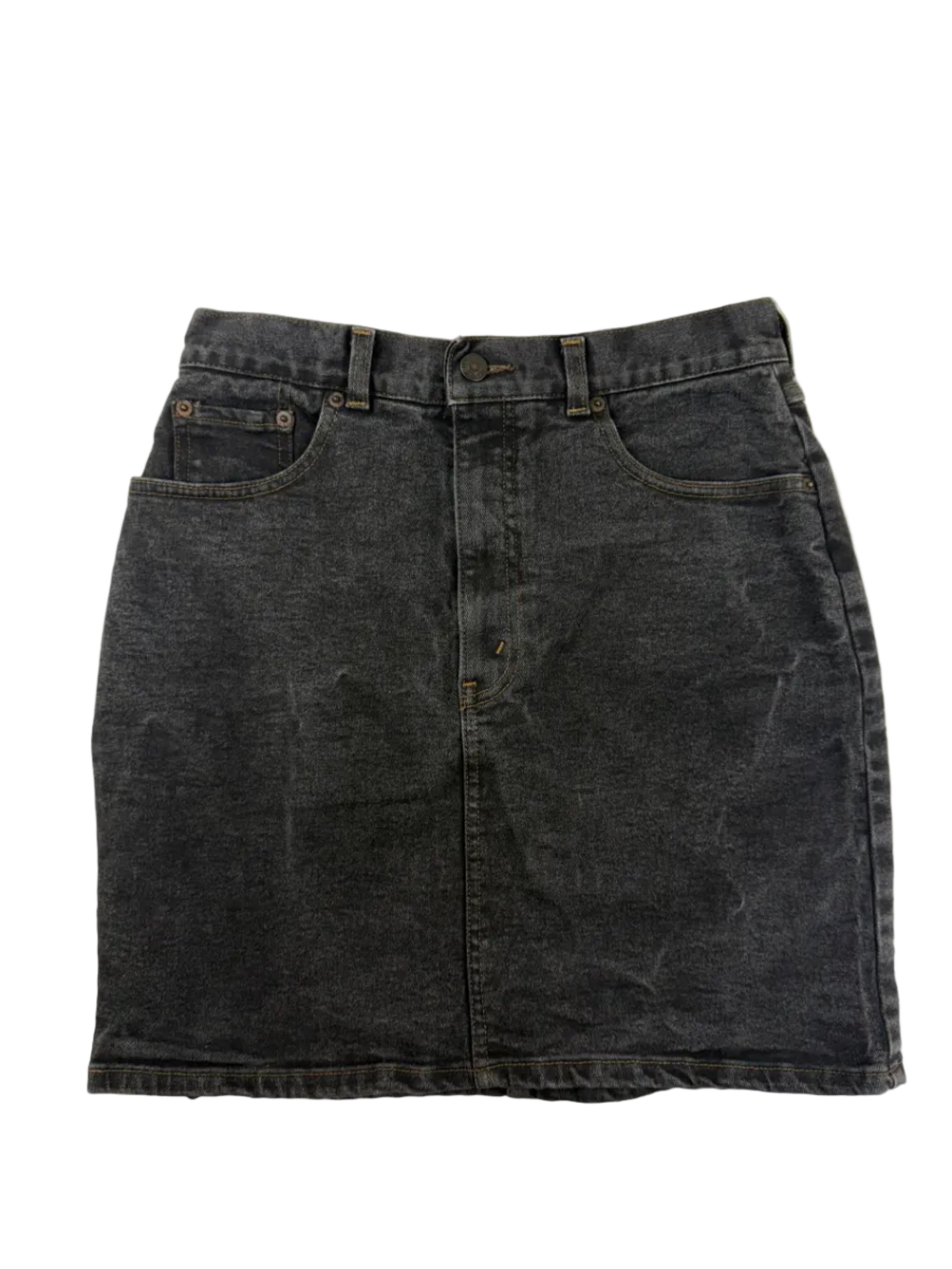 VINTAGE LEVI'S ORANGE TAB BLACK SKIRT - MADE IN ITALY 1988