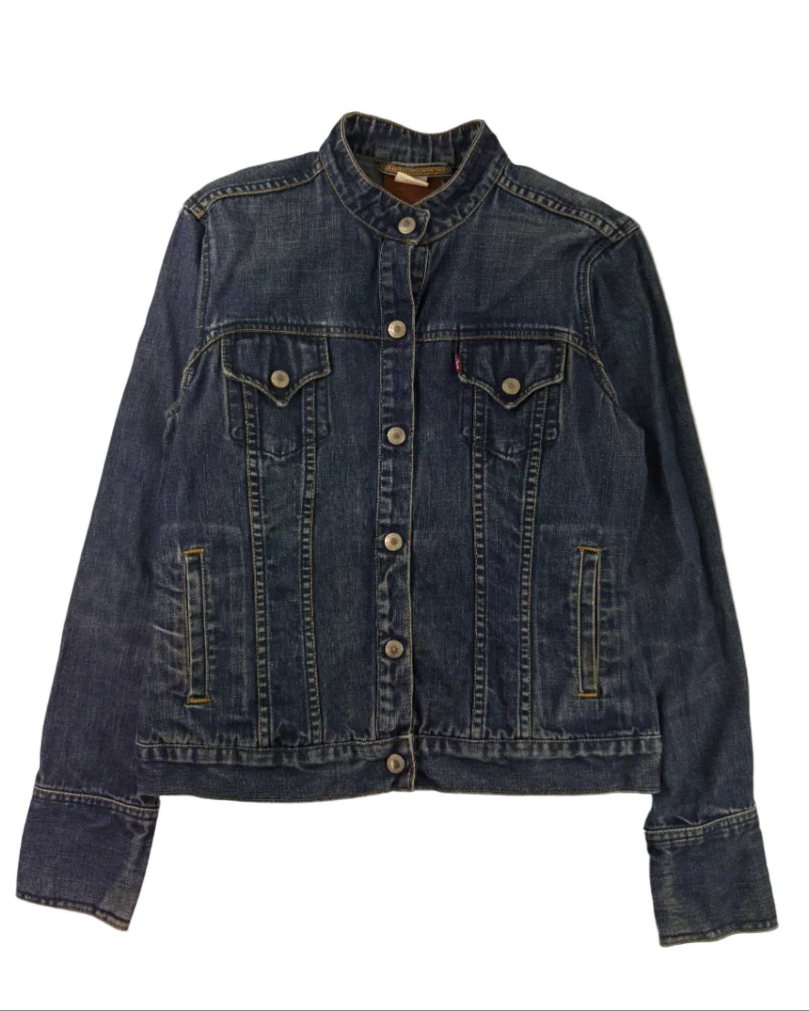 Vintage 1991 Levi's denim jacket – front view, girls size L
