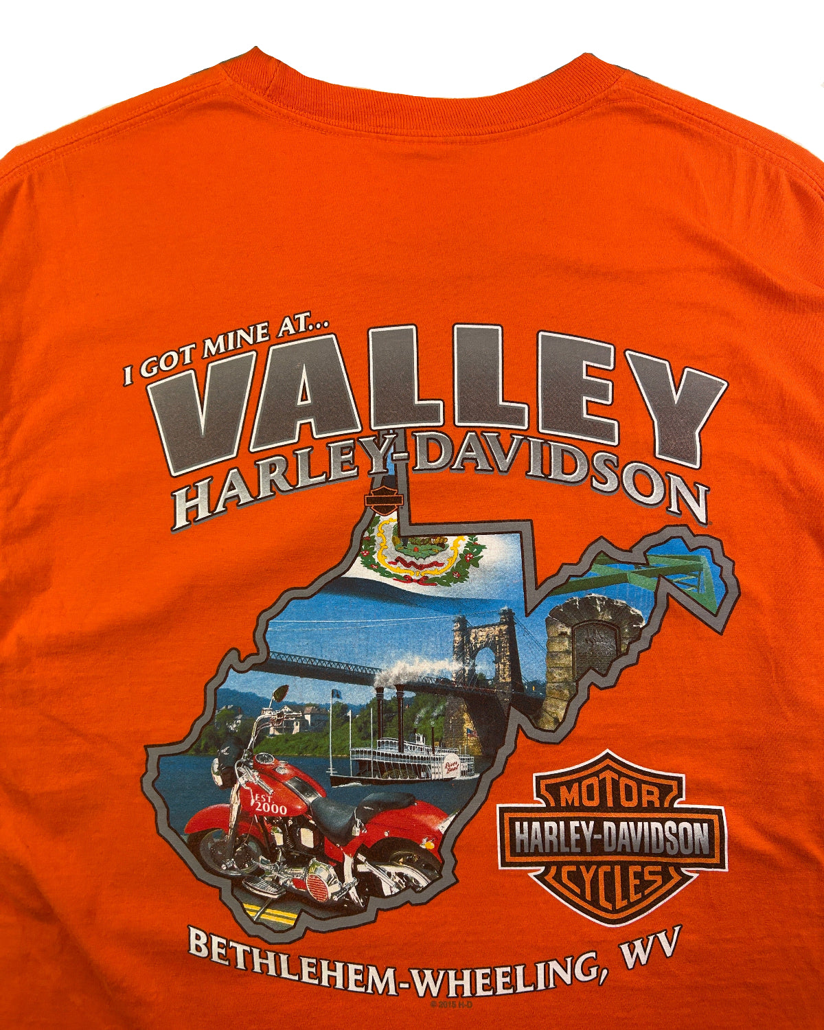 Harley Davidson Life Begins t-shirt back detail shot
