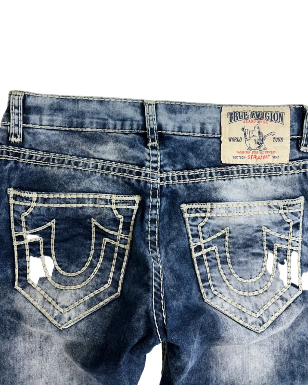 Vintage True Religion Straight Leg Jeans – back detail, size 33