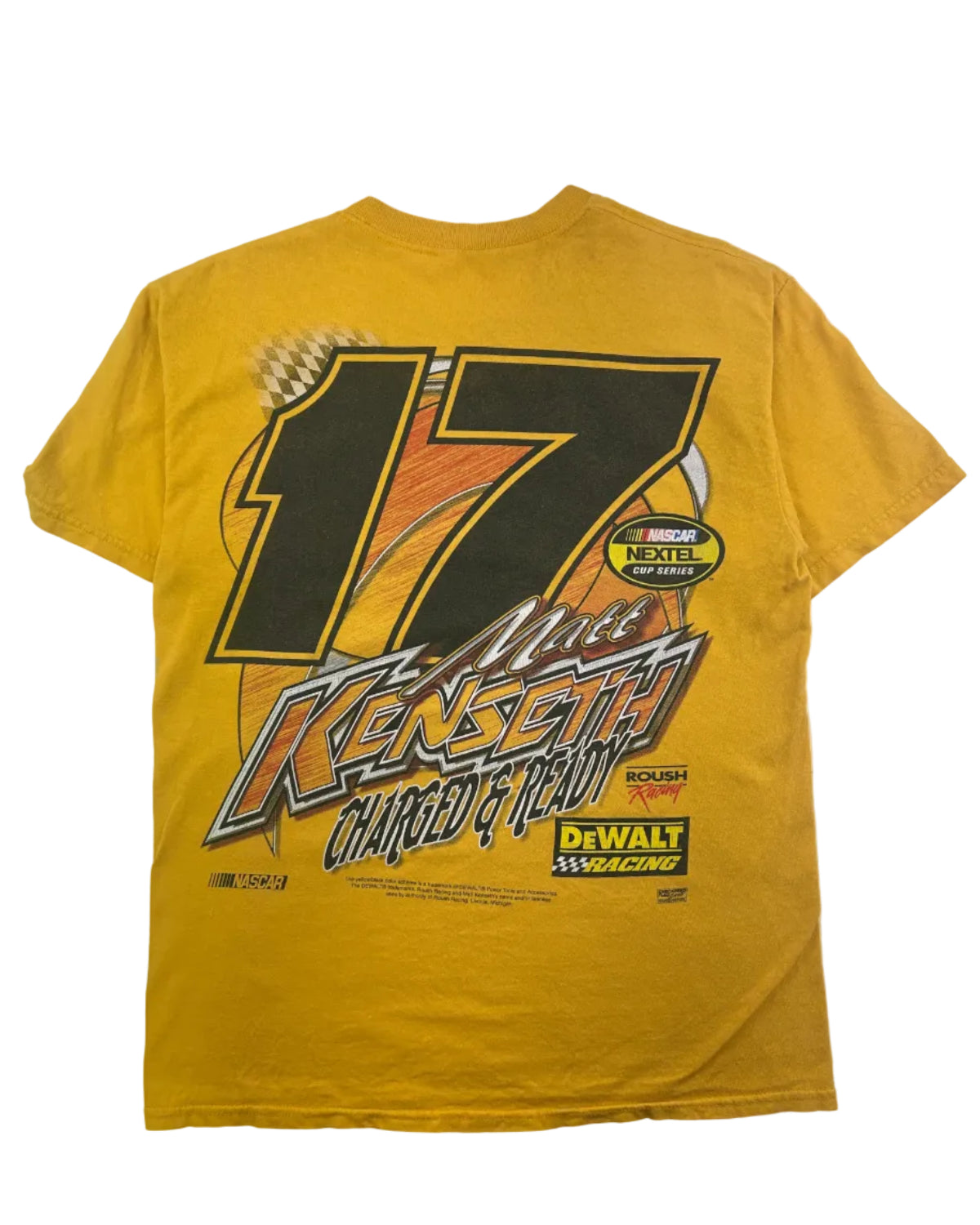 Matt Kenseth NASCAR DeWalt vintage t-shirt back view size L