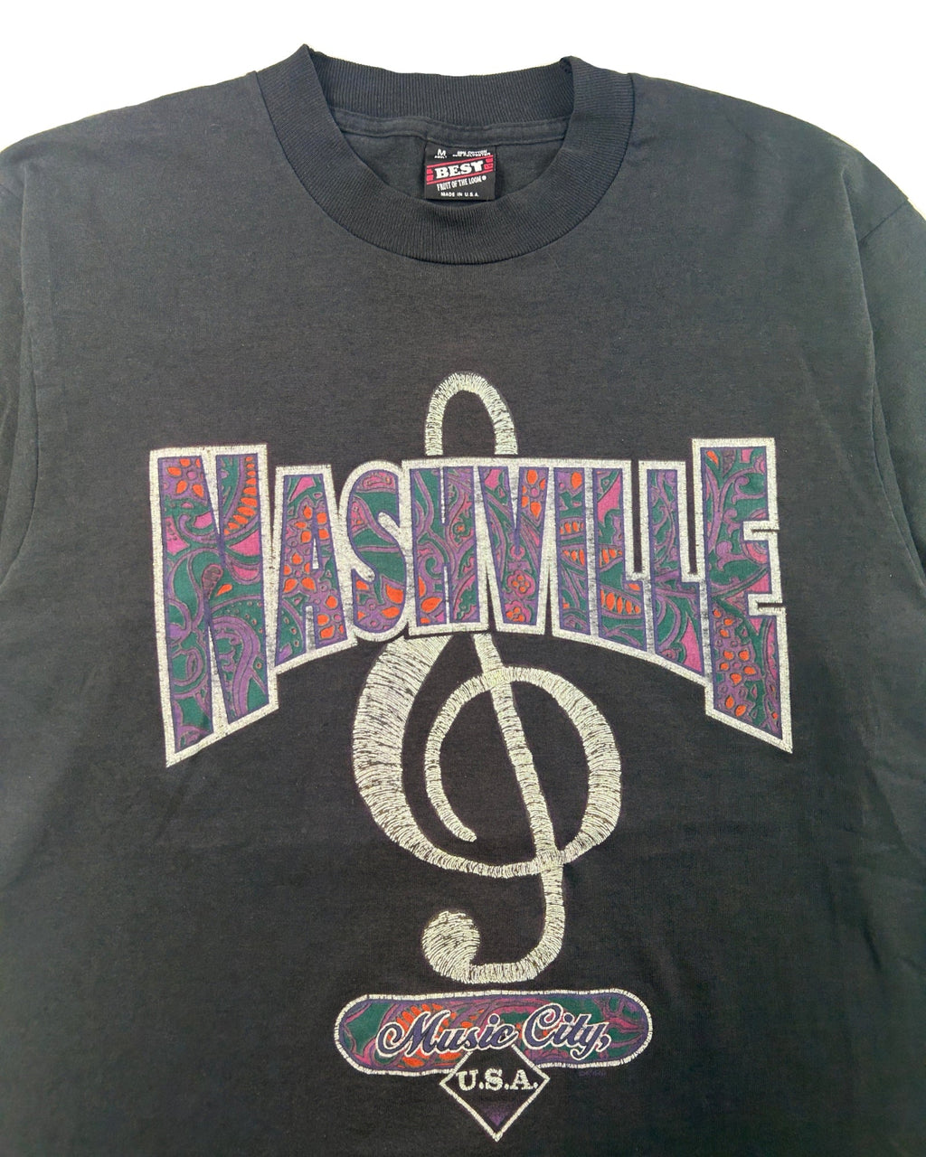 90s NASHVILLE MUSIC CITY SINGLE STITCH T-SHIRT