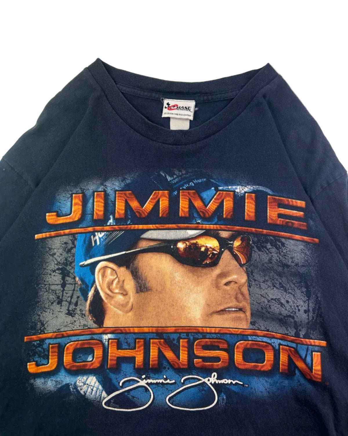Vintage Jimmie Johnson NASCAR longsleeve front detail