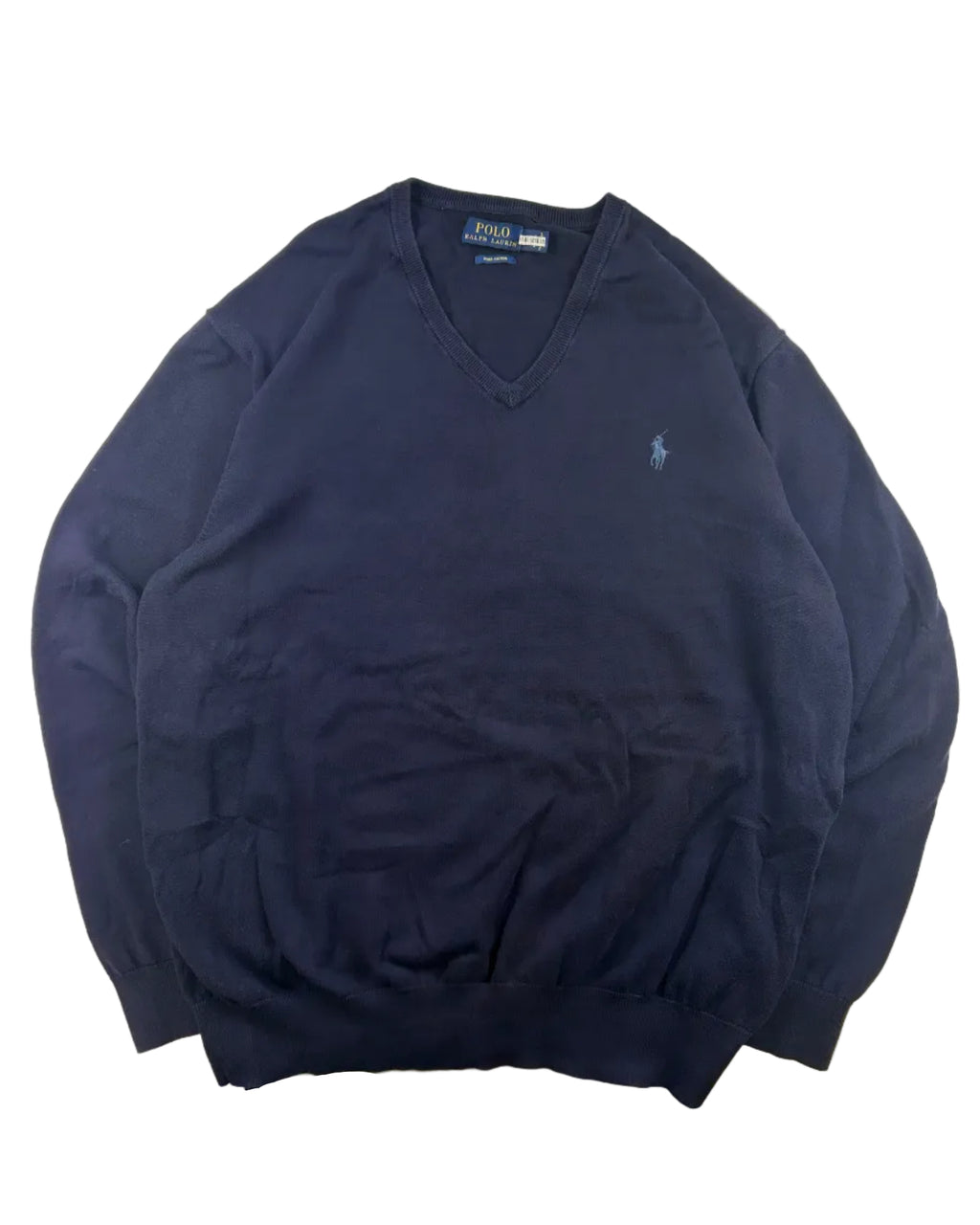 POLO RALPH LAUREN PIMA COTTON V-NECK SWEATER