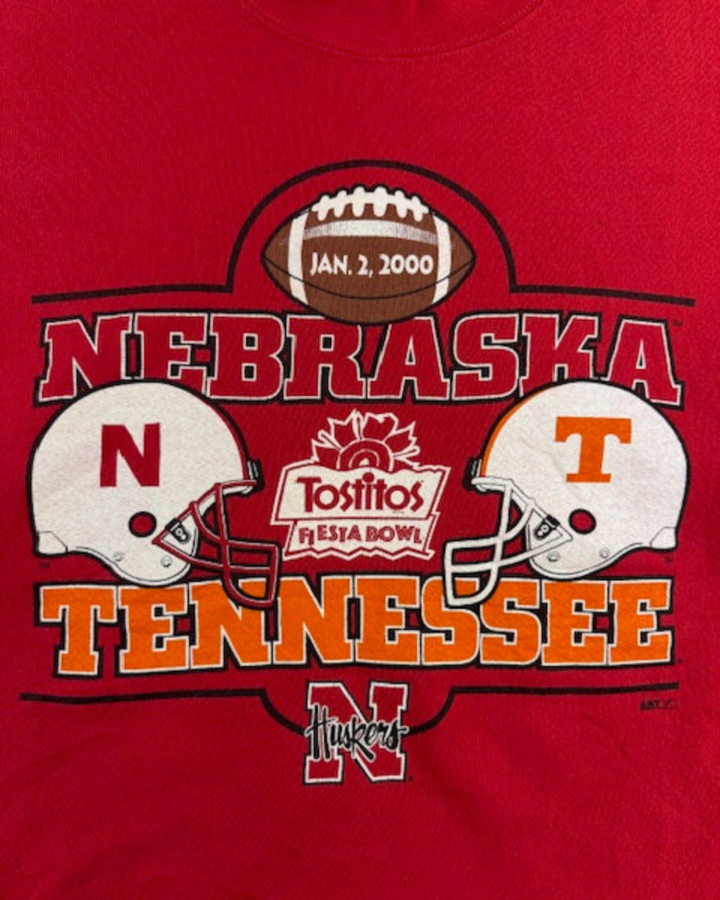 2000 Lee Nebraska vs Tennessee fiesta bowl sweatshirt