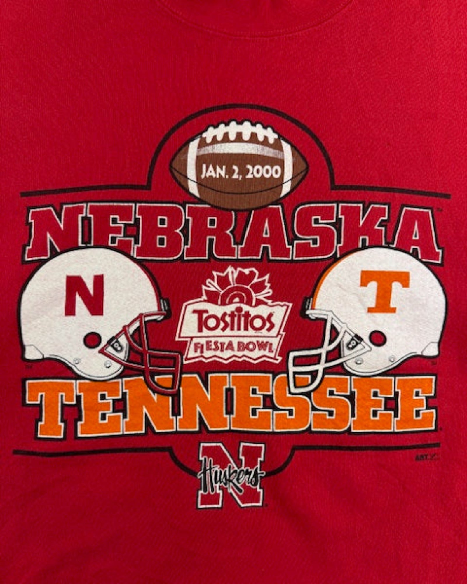 2000 Lee Nebraska vs Tennessee fiesta bowl sweatshirt